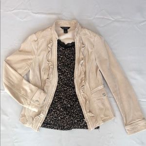 Tan soft jacket, size 4